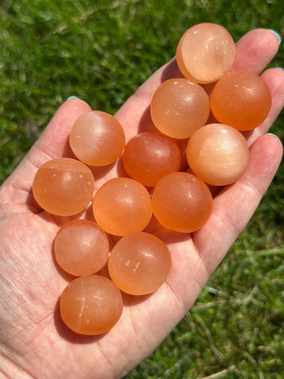 Peach Selenite Tumbled Stone 