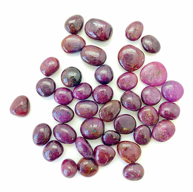 Ruby Tumbled Stone Grade AAA - Polished Natural Ruby
