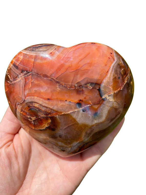 Carnelian Stone Heart Large - 23