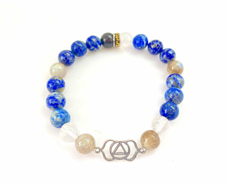 Third Eye Chakra Elastic Bracelet - 8mm Beads