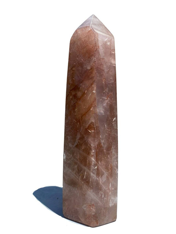 Hematoid Quartz Crystal Tower - Fire Quartz Point - 1