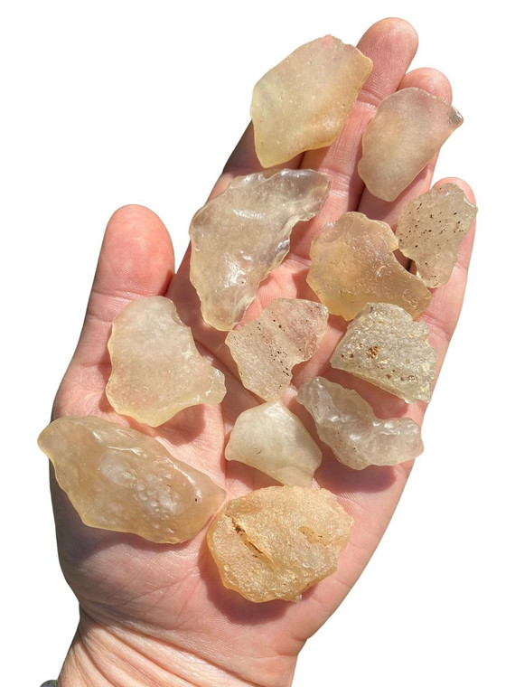 Raw Libyan Desert Glass Crystal - Libyan Gold Tektite 