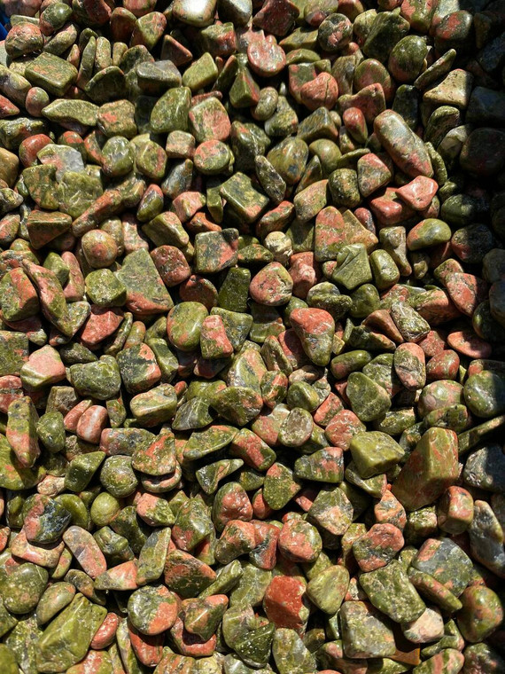 Unakite Stone Chips 5mm to 8mm 1lb bag