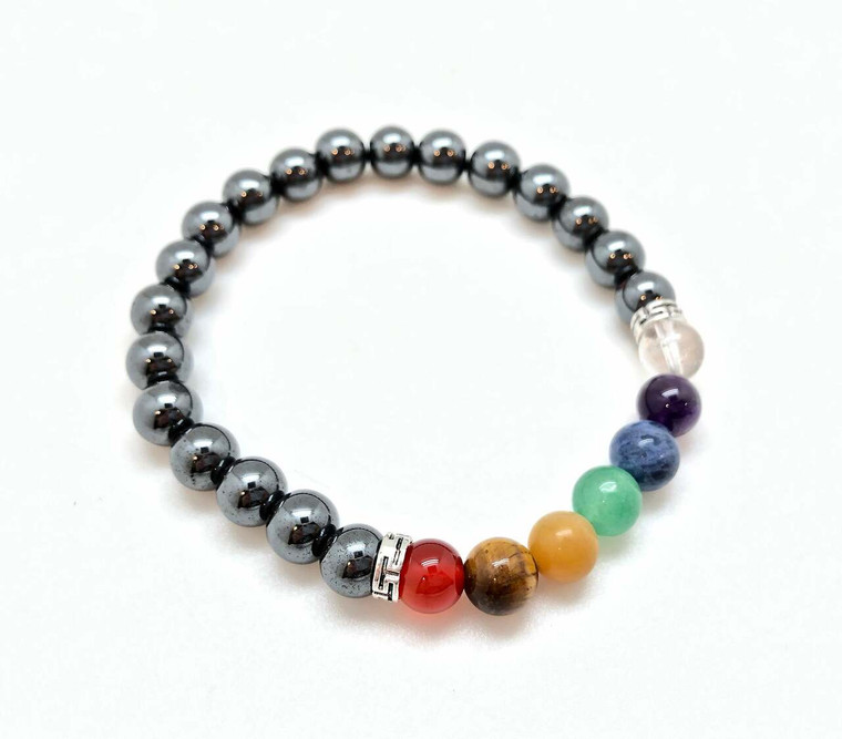 7 Chakra Elastic Bracelet - 8mm Beads