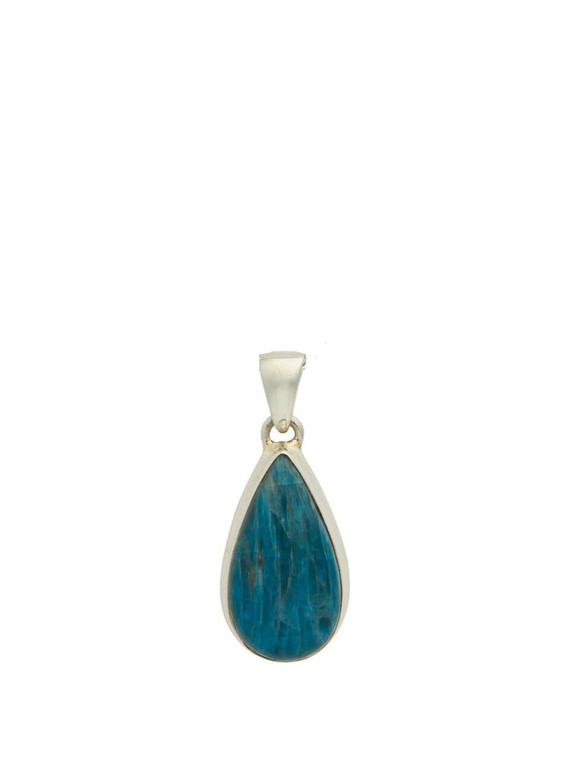 Neon Blue Apatite Pendant - Sterling Silver - No.279