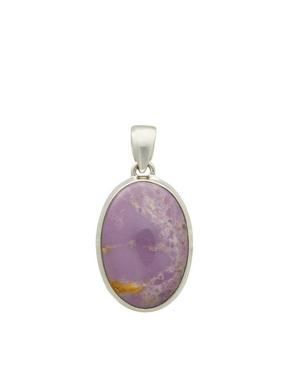 Phosphosiderite Pendant - Polished Oval - Sterling Silver - No.122