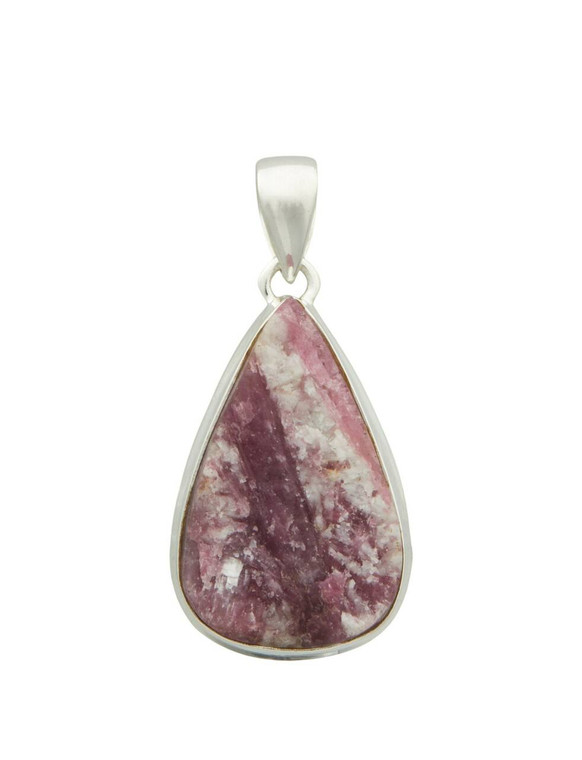 Pink Tourmaline in Quartz pendant - rough pink tourmaline crystal - raw pink tourmaline in matrix - pink tourmaline necklace