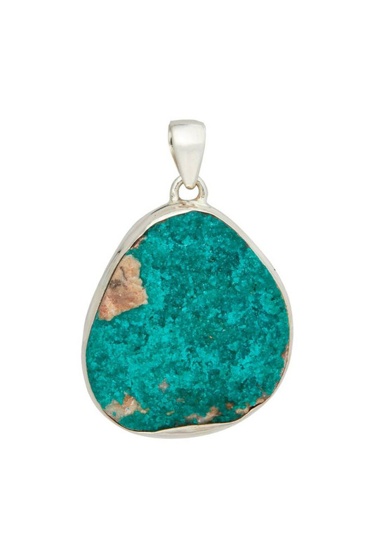 Dioptase Pendant - Raw - Sterling Silver - No.183