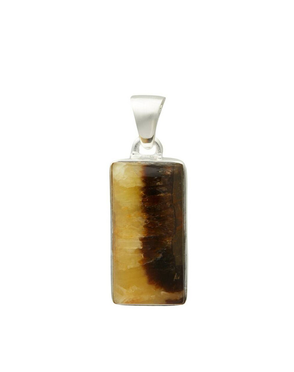 Septarian Pendant - Polished Rectangle - Sterling Silver - No.457