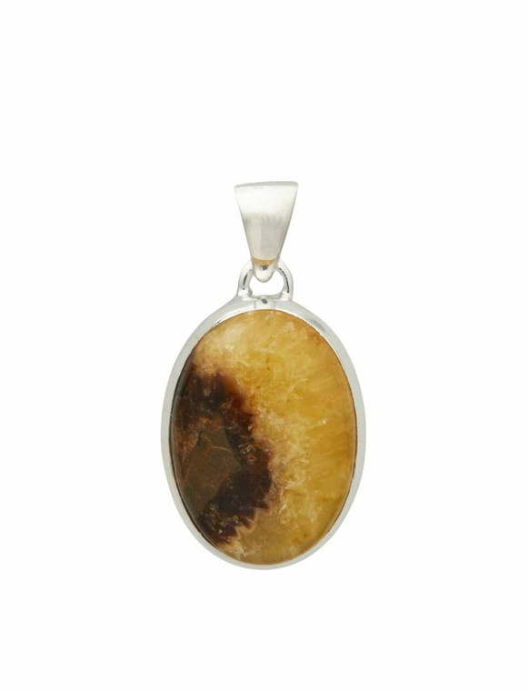 Septarian Pendant - Polished Oval - Sterling Silver - No.433