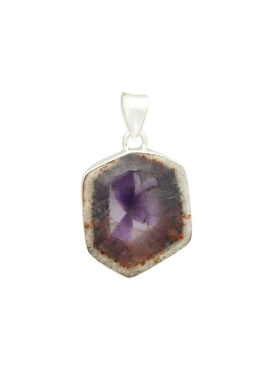 Auralite 23 Pendant - Sterling Silver - Polished Slice - No.384