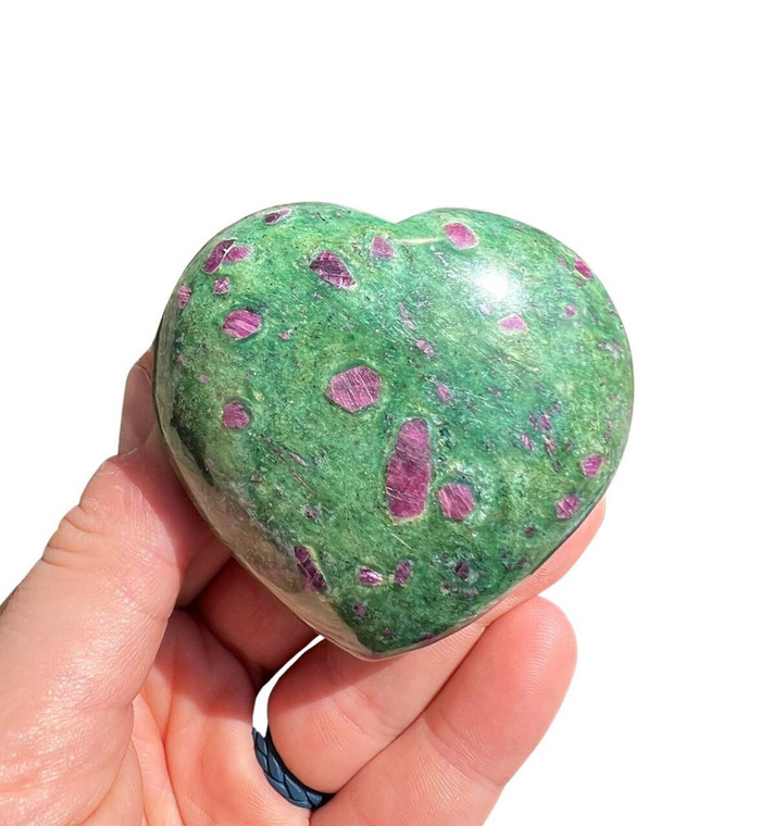 Ruby In Fuchsite Heart
