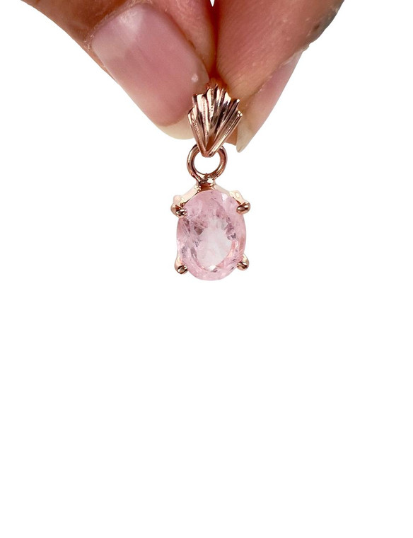 Morganite Pendant - Rose Gold - No.7 