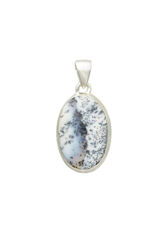 Dendritic Opal Pendant - Sterling Silver - No.2300