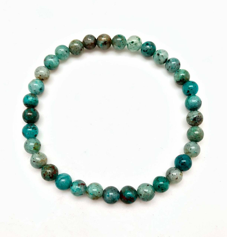 Chrysocolla Elastic Bracelet - 6mm Beads