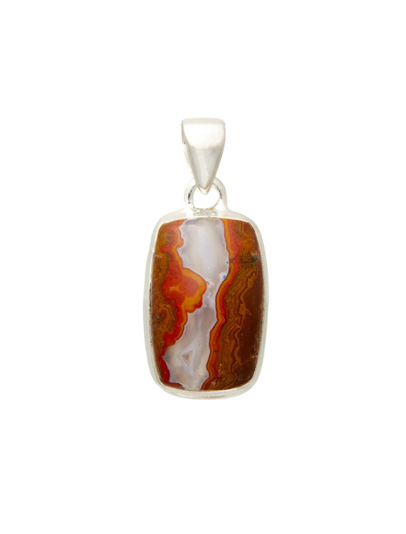 Seam Agate Pendant - Sterling Silver - No.305