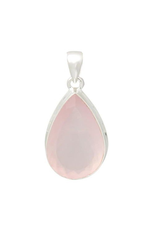 Rose Quartz Pendant - Sterling Silver - No.713