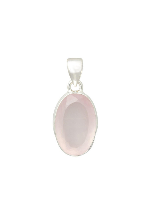 Rose Quartz Pendant - Sterling Silver - No.715