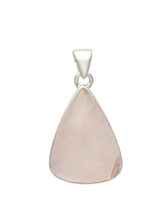 Rose Quartz Pendant - Sterling Silver - No.2086