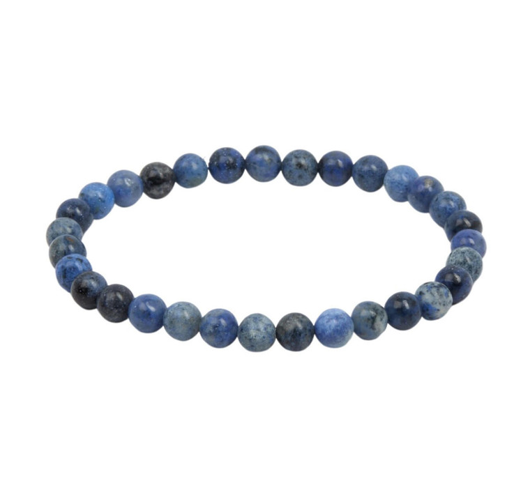 Dumortierite Elastic Bracelet - 6mm Beads 