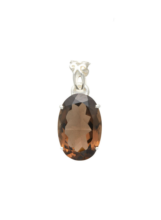 Smoky Quartz Pendant - Sterling Silver - No.1433 