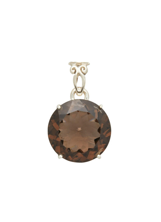 Smoky Quartz Pendant - Sterling Silver - No.1357 