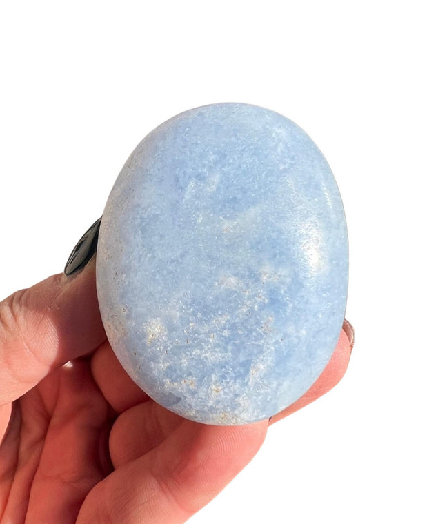 Blue Calcite Palm Stone 