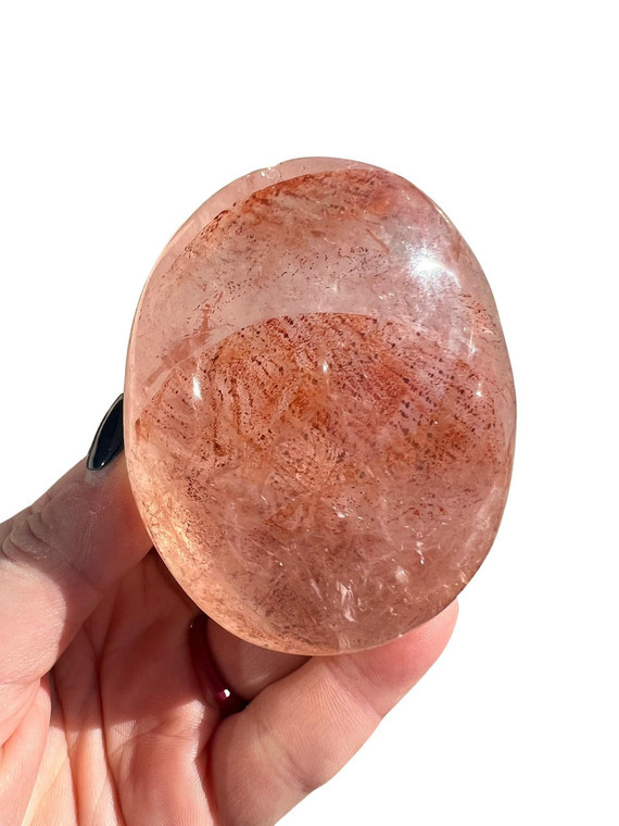 Fire Quartz Palm Stone 