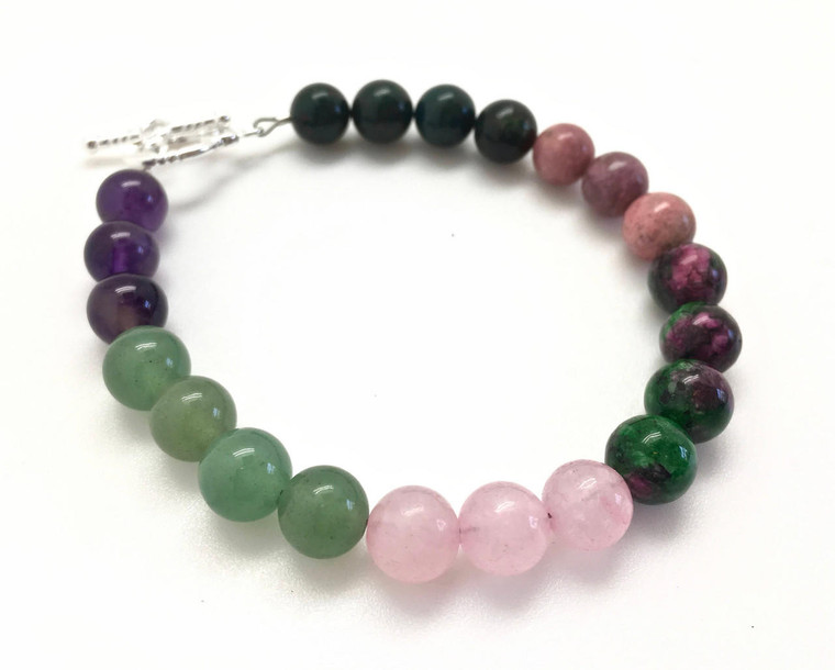 Heart Healer Clasp Bracelet - 8mm Beads 