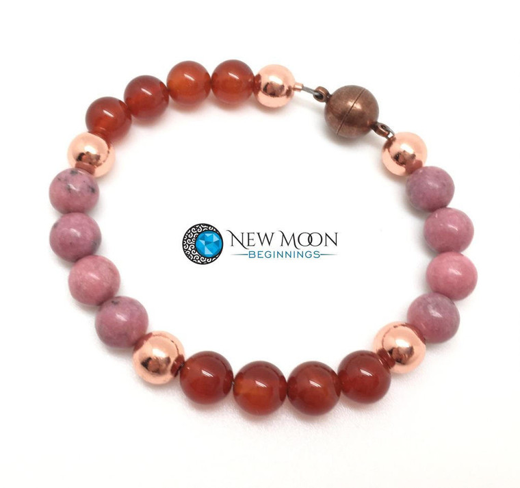 Spiritual Rebirth Crystal Clasp Bracelet | New Moon Beginnings