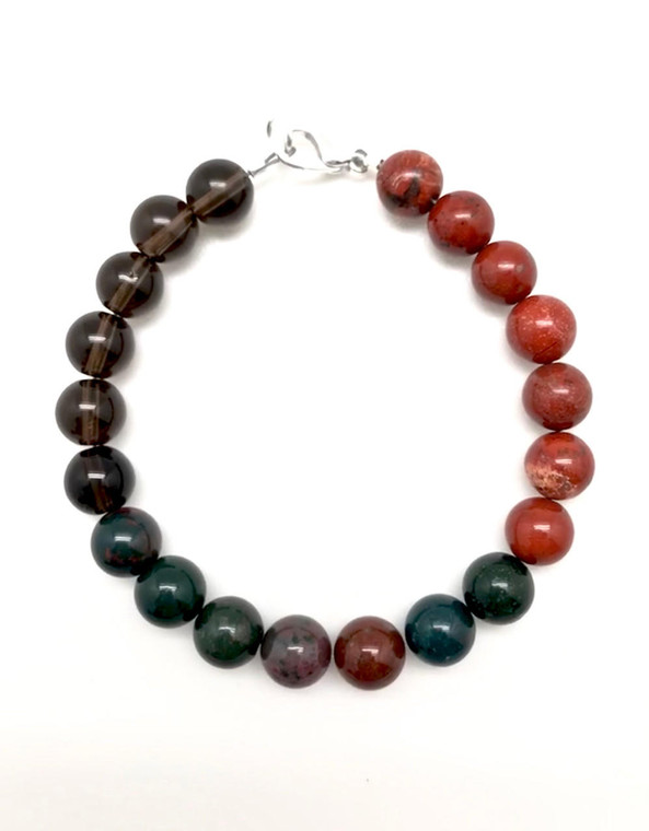 Root Chakra Clasp Bracelet - 8mm Beads 