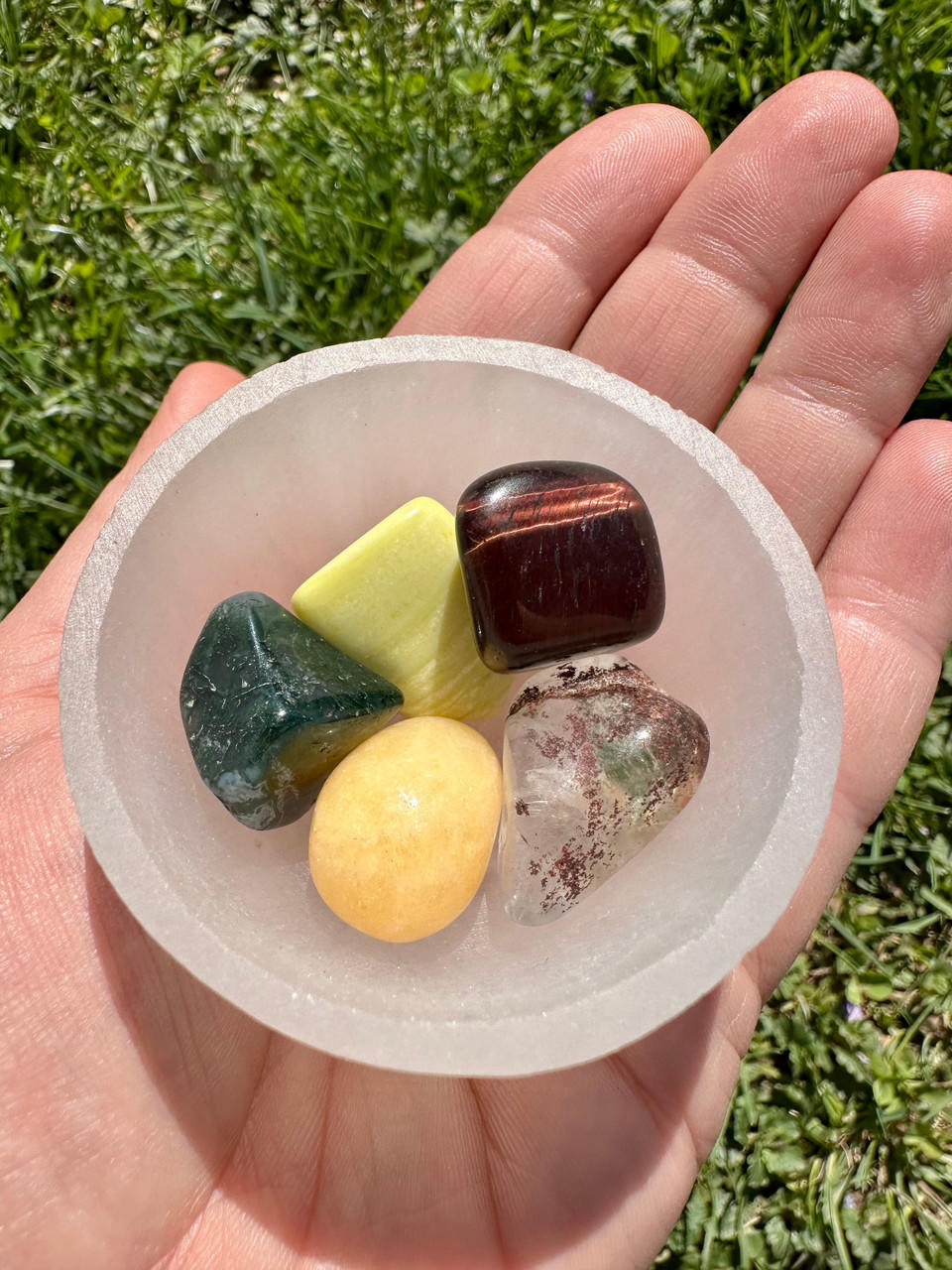 Gemstones 凛 Gemstone Tumbles | 200 Gram Bags | Aquamarine, Zebra Jasper