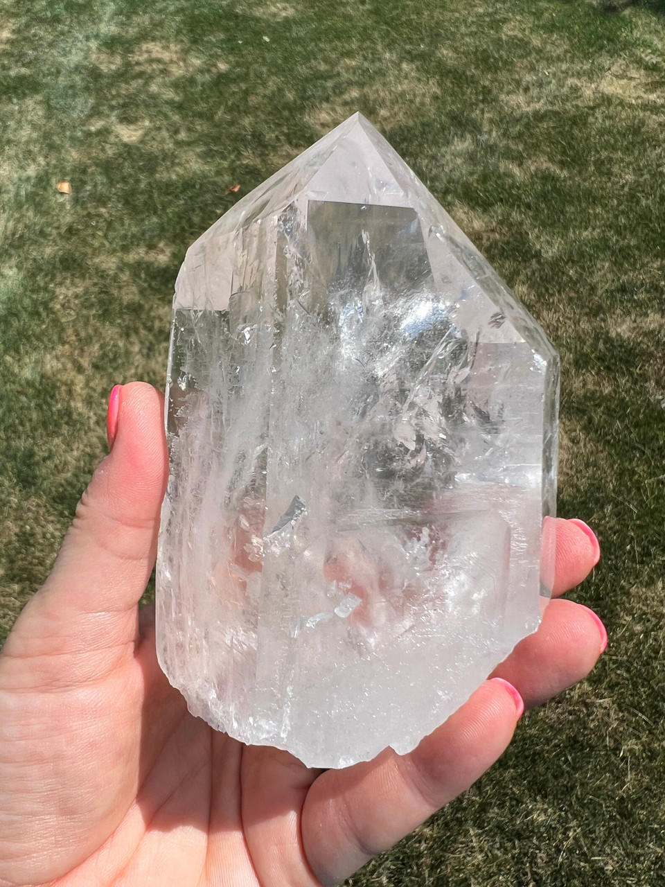 Point De Quartz Clair Lemurien - Spécimen Minéral Naturel - Pièce Unique De Collection Ou Décoration Spirituelle - 5