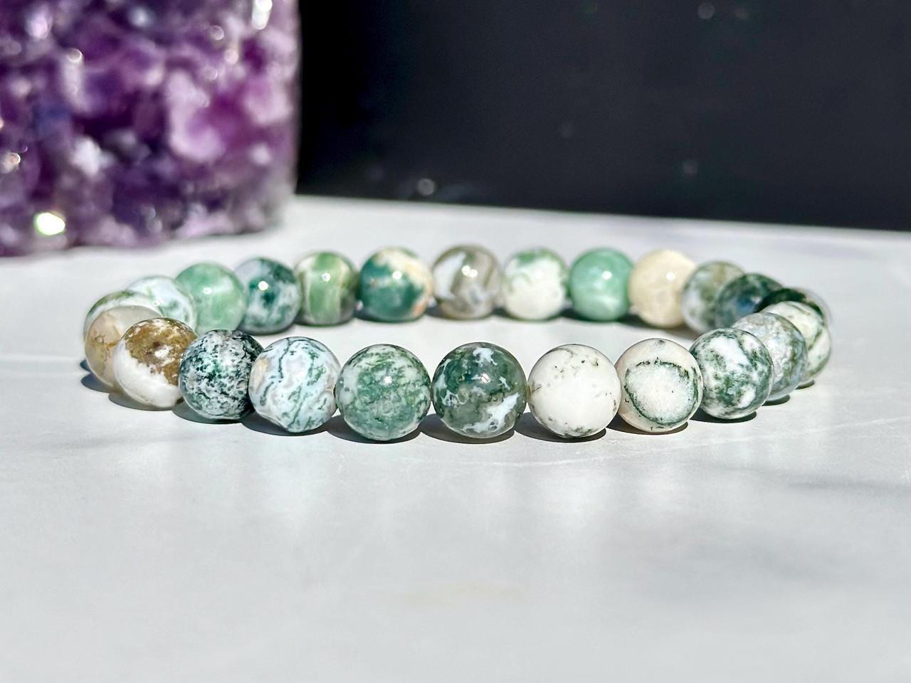 Tree Agate Elastic Bracelet | New Moon Beginnings