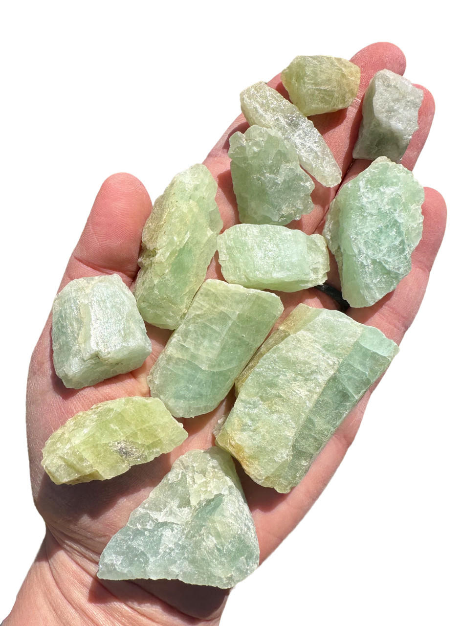 Raw Aquamarine Crystal - Green | New Moon Beginnings