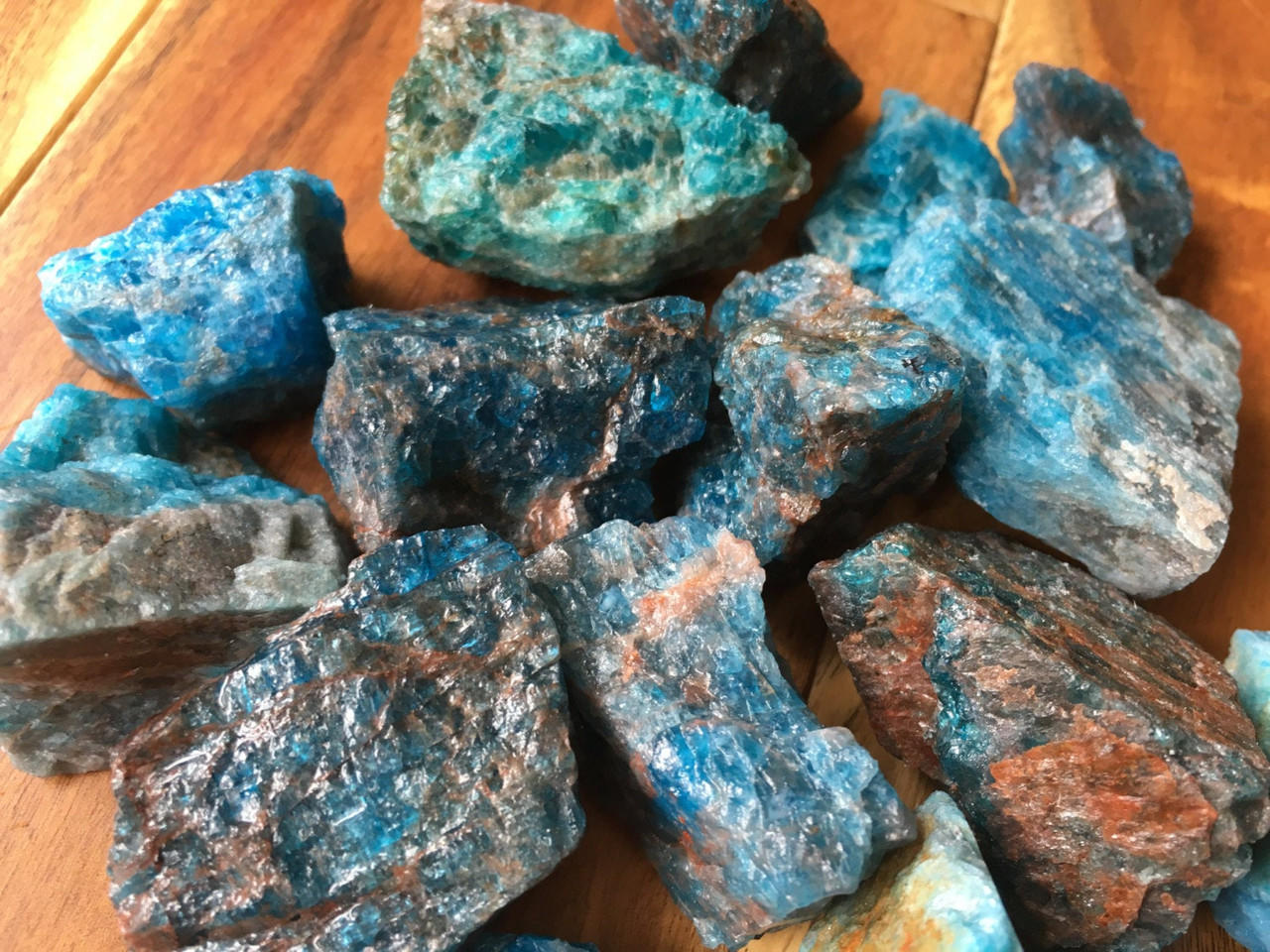 Raw Blue Apatite Stone New Moon Beginnings