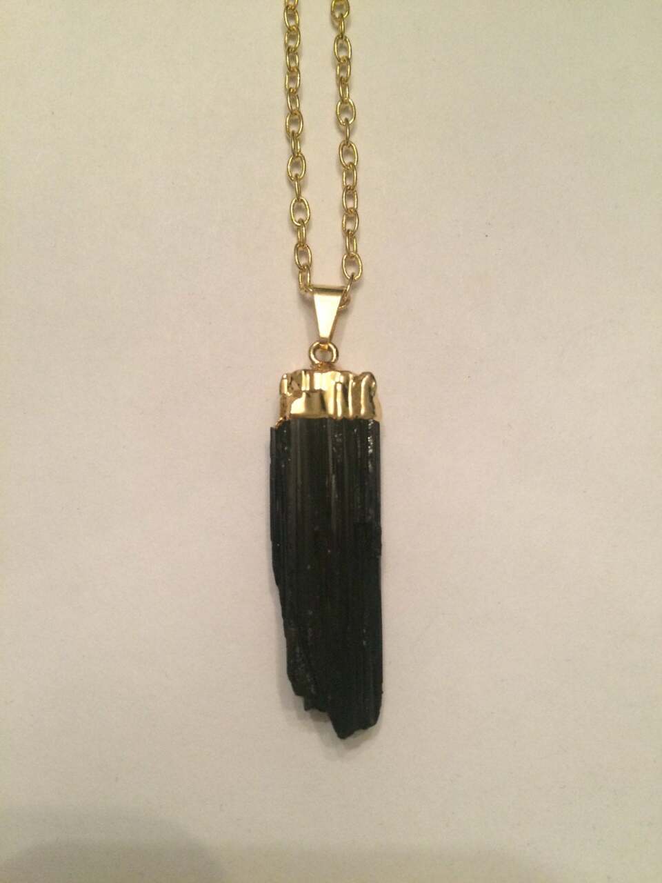 Black Tourmaline Necklace - Temu