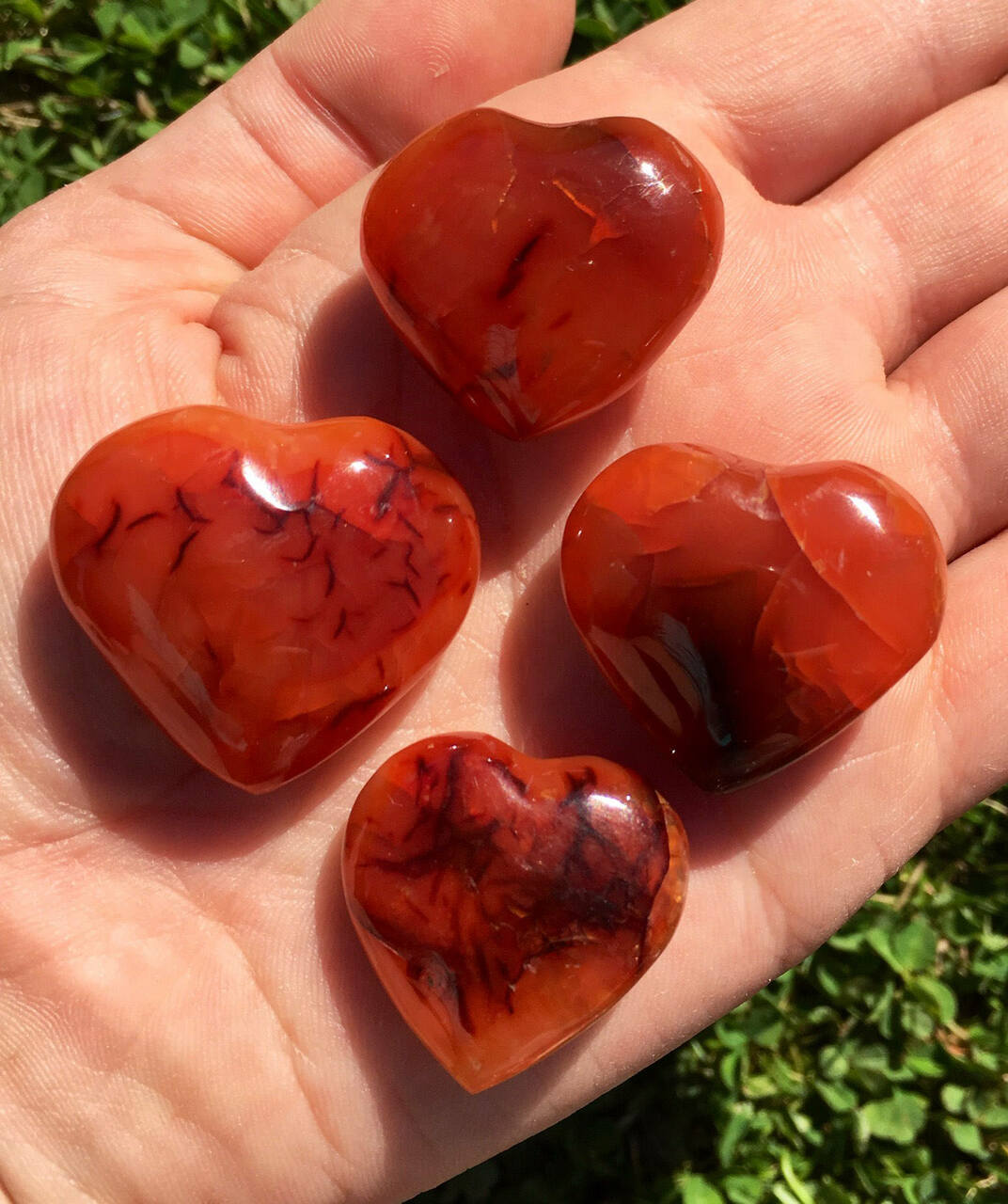 Carnelian Heart Polished Stone New Moon Beginnings