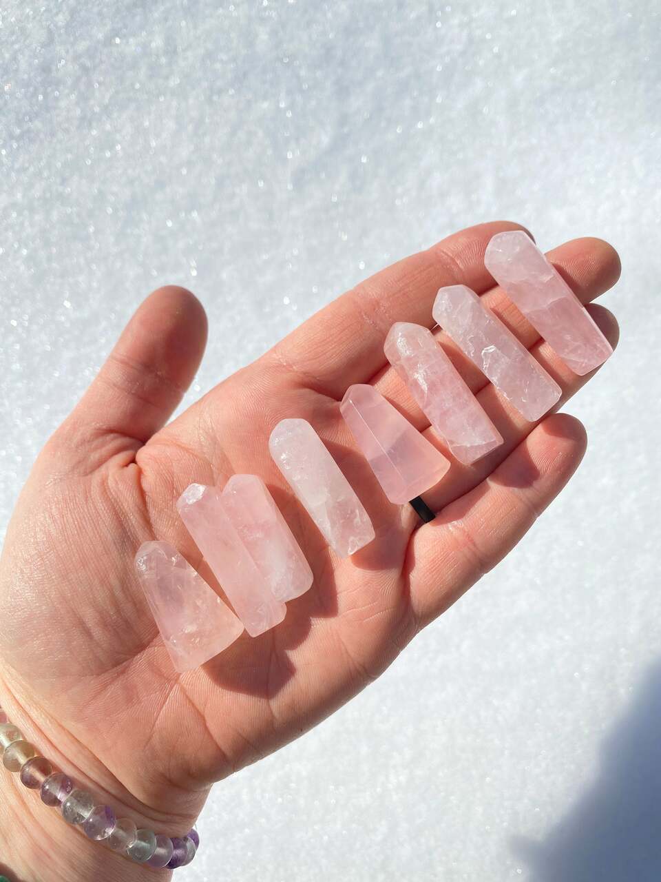 Rose Quartz Point (Mini) - Polished Crystal Tower | New Moon