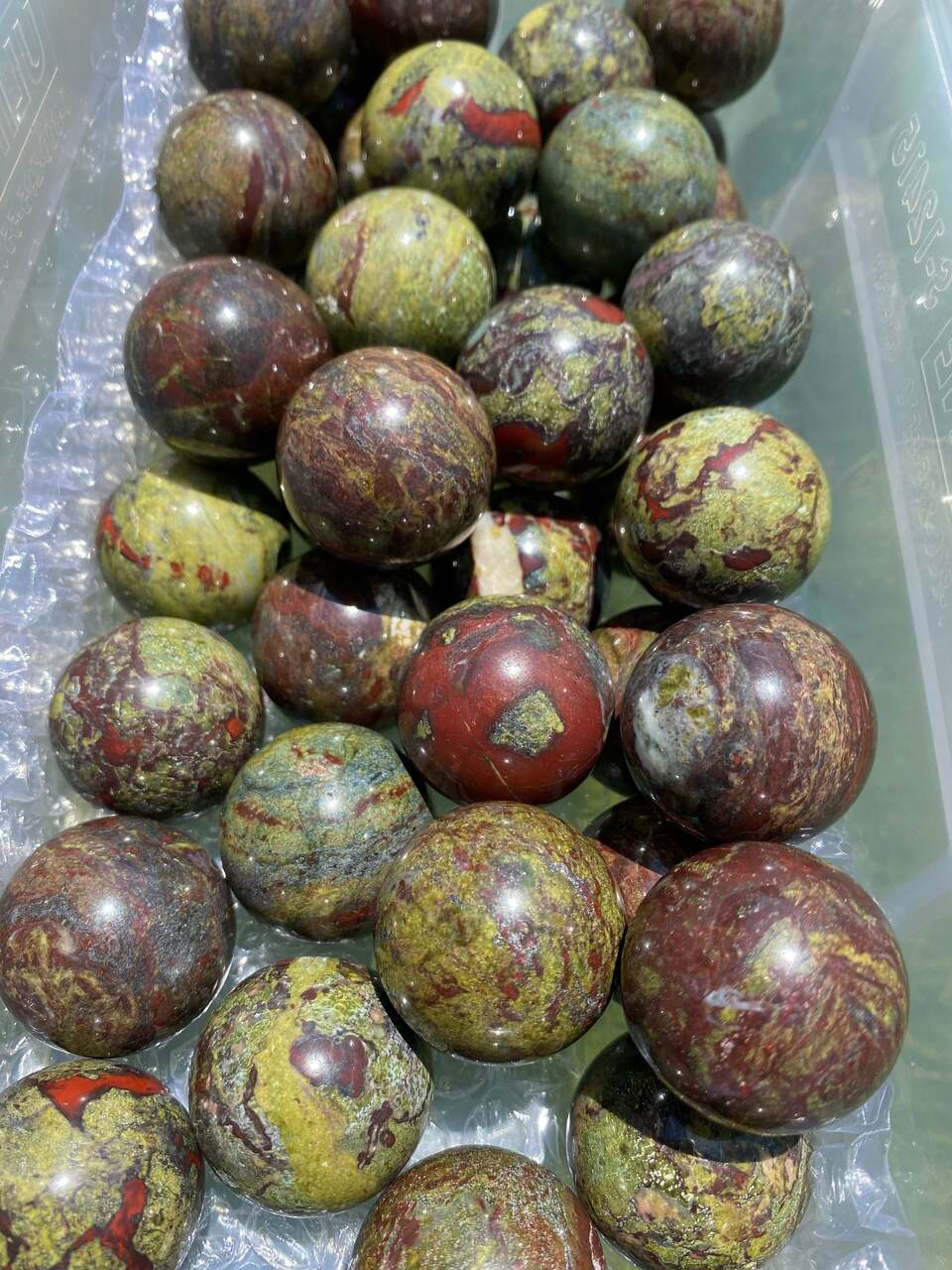 1pc Natural Dragon Blood Jasper Ball - 30mm Quartz Crystal Sphere For Reiki Healing, Meditation