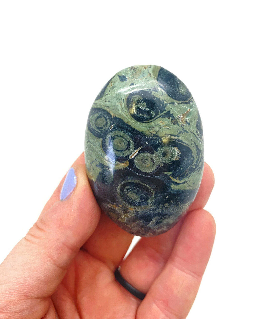 Kambaba Jasper Palm Stone 大自然のゴッホ　スフィア　① Kambaba Jasper Palm Stone 大自然のゴッホ