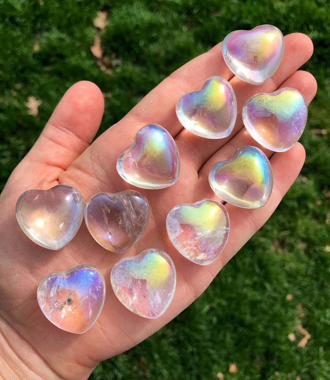 ☆Angle    Heart☆ Crystal Heart with Angel Wings 18” Necklace with White