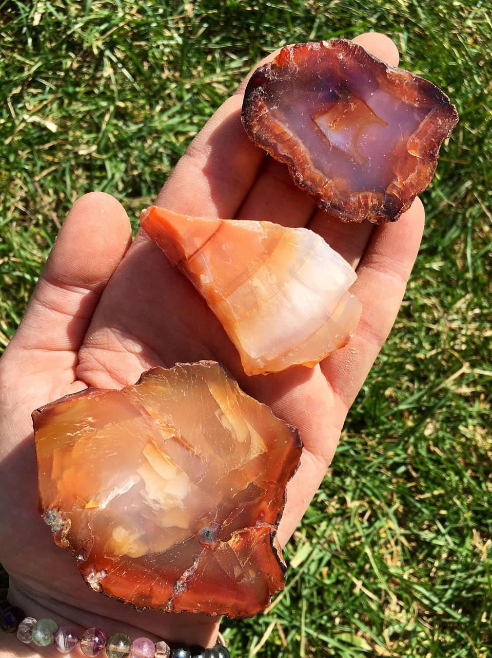 Carnelian Slab Front Polished Stone New Moon Beginnings