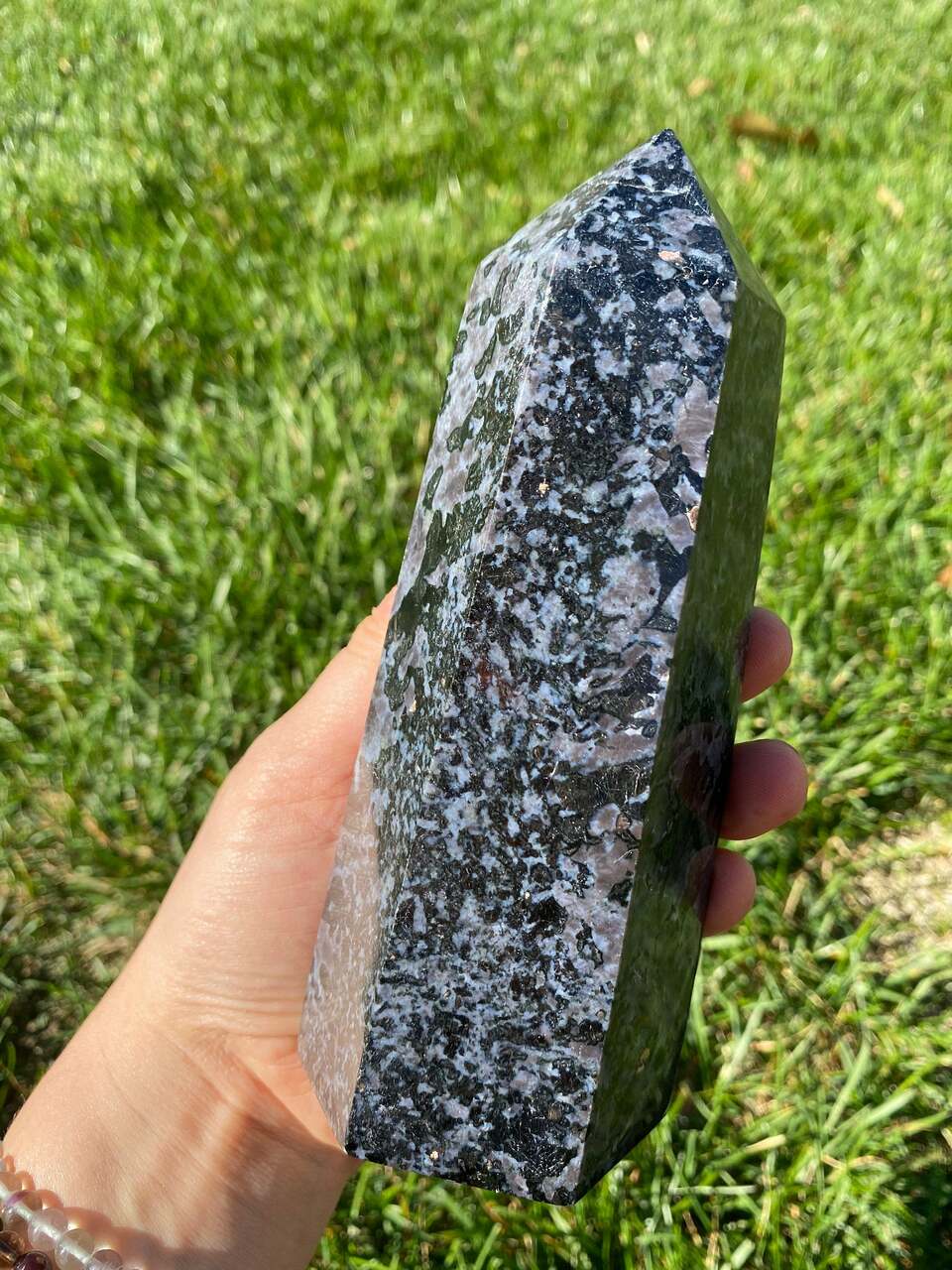 Indigo Gabbro Tower - Polished Stone - Mystic Merlinite - 3 | New