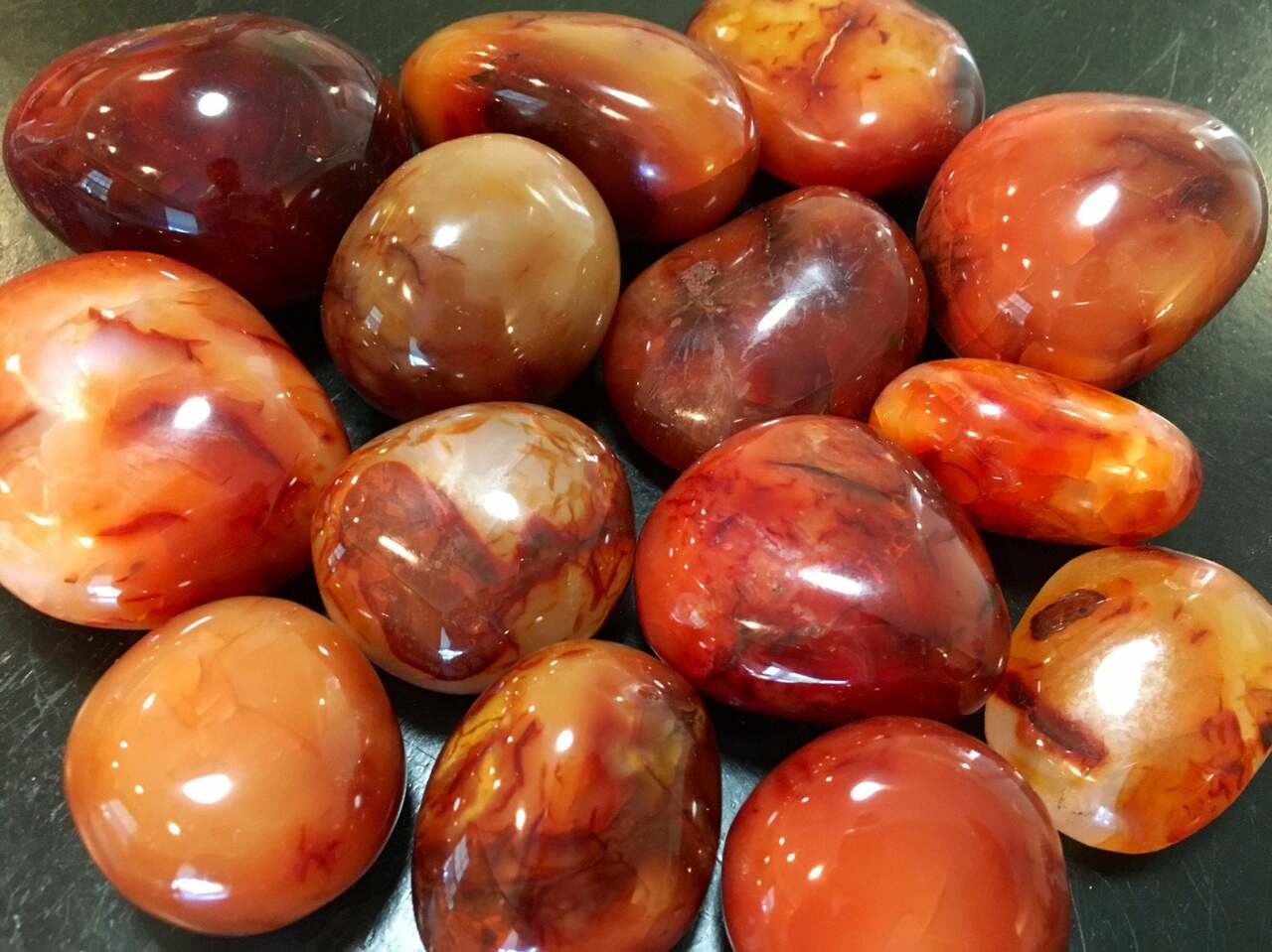 Carnelian Palm Stone Polished Stone New Moon Beginnings