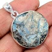 Pendentif En Kyanite Bleu Naturel - Pierre Goutte D'eau 27x15x5 Mm, Effet œil-de-chat - Bijou Femme/homme, Cadeau Spiritualité - 7