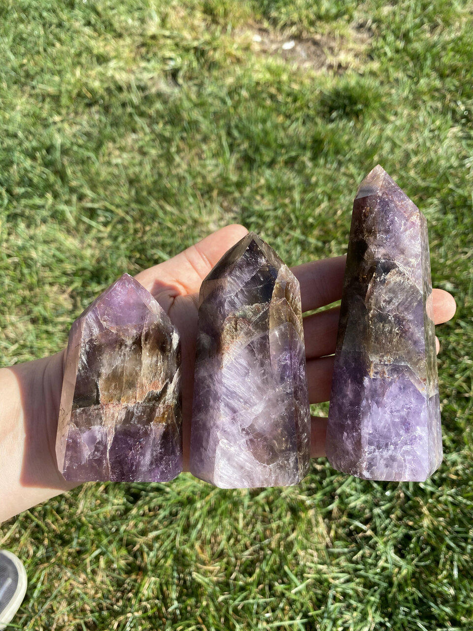 Super 7 Point - Large Standing Polished Crystal Tower | New Moon