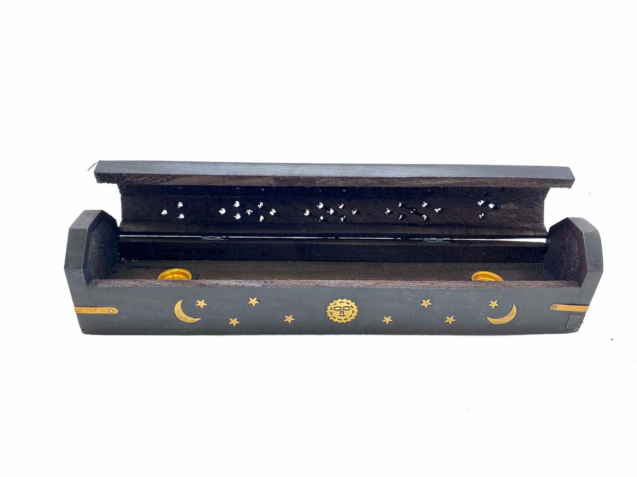 Black Celestial Wooden Incense Burner | New Moon Beginnings