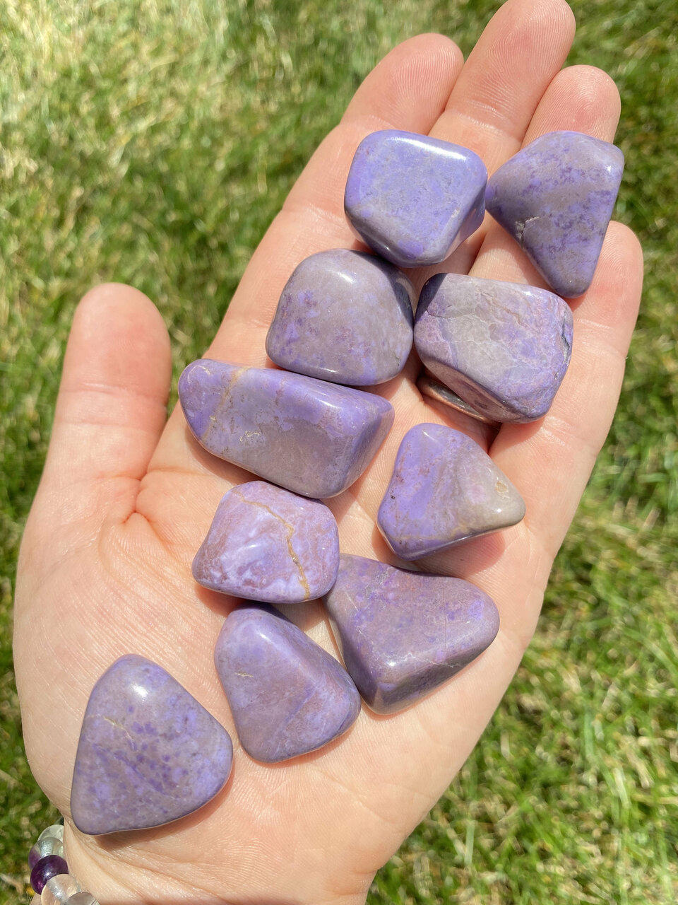 Tumbled Purple Jade Purple Jade Tumbled Stone Grade AAA New