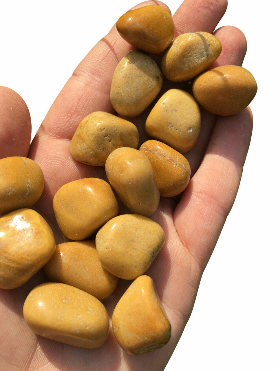 Tumbled Yellow Jasper - Yellow Jasper Tumbled Stone | New Moon
